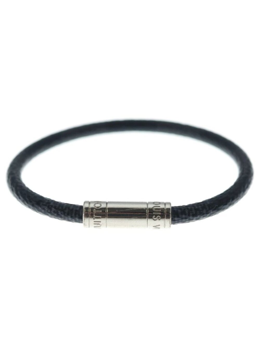 Louis Vuitton Damier Bracelet Keep It Black Silver